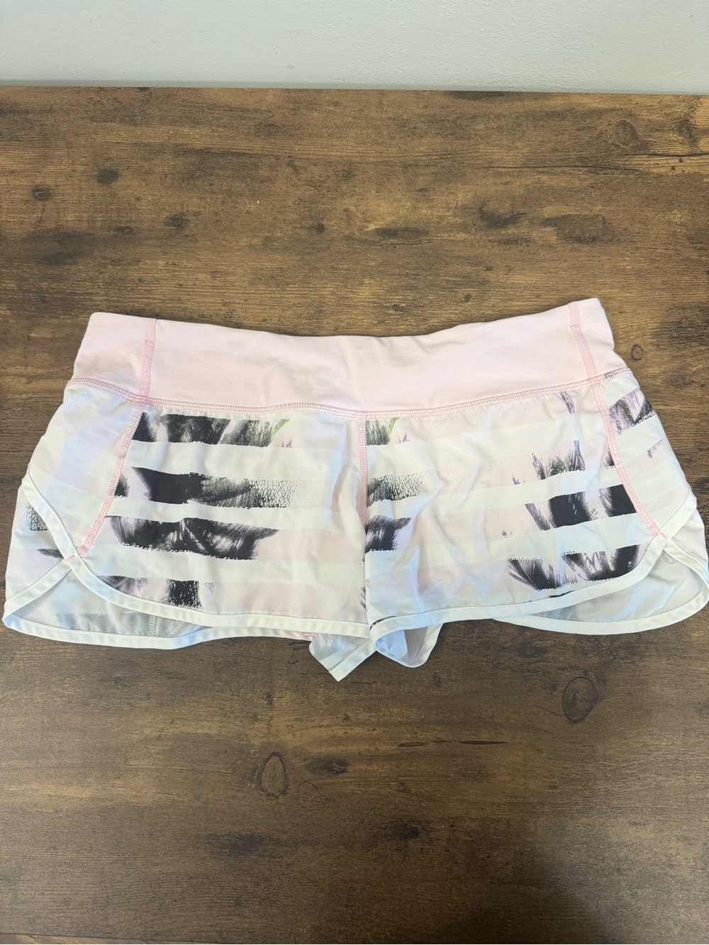 Lululemon Run: Speed Short 'Sunset Stripe Blush Quartz' Athletic Shorts Size 10
